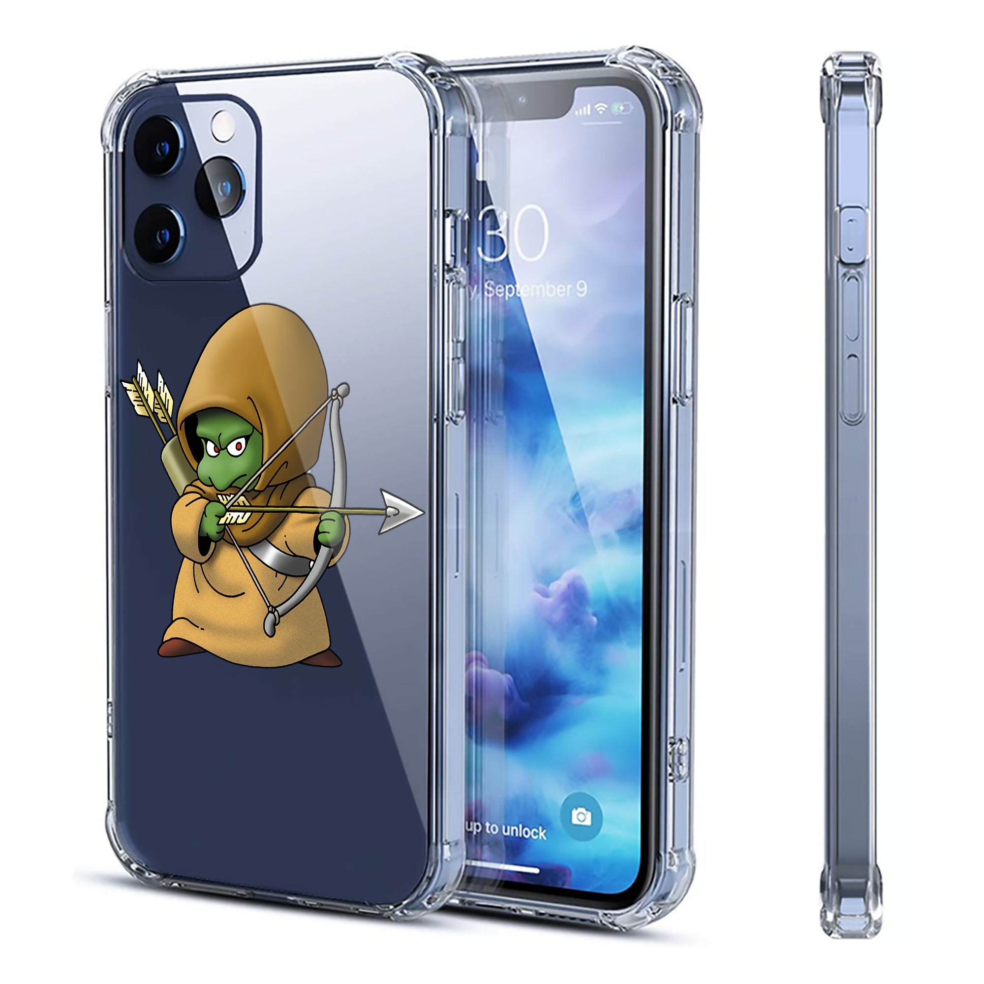 （画像用） ドラゴンクエスト Doragon Kuesuto Dragon Quest 【iPhone 12シリーズ対応】透明スマホケース（クリアソフトケース）